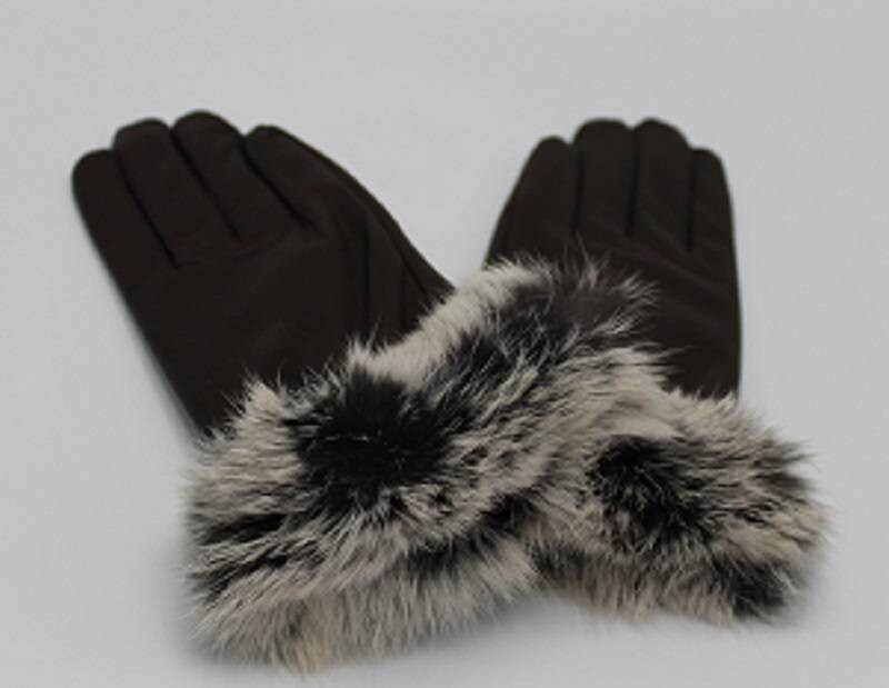 Donkerbruin fur Gloves