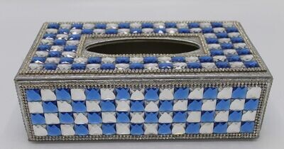 Boîte à serviettes bleu Boîte à serviettes bleu