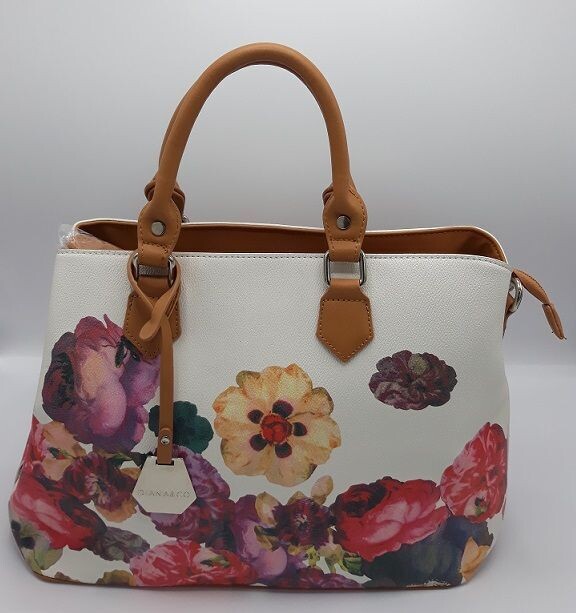 Sac à Main Tan Fleurs
