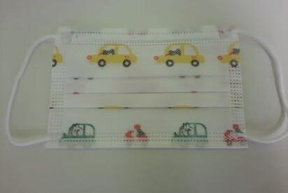 Mouth mask Kids white cars