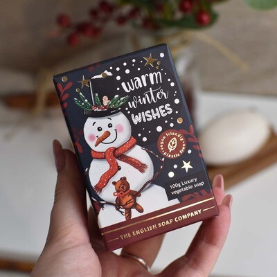 Mini savon bonhomme de neige de Noël