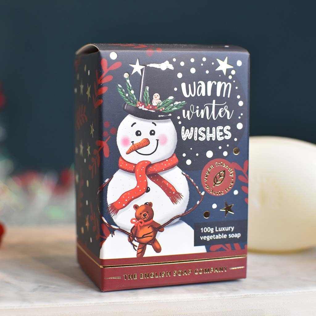 Mini savon bonhomme de neige de Noël Mini savon bonhomme de neige de Noël