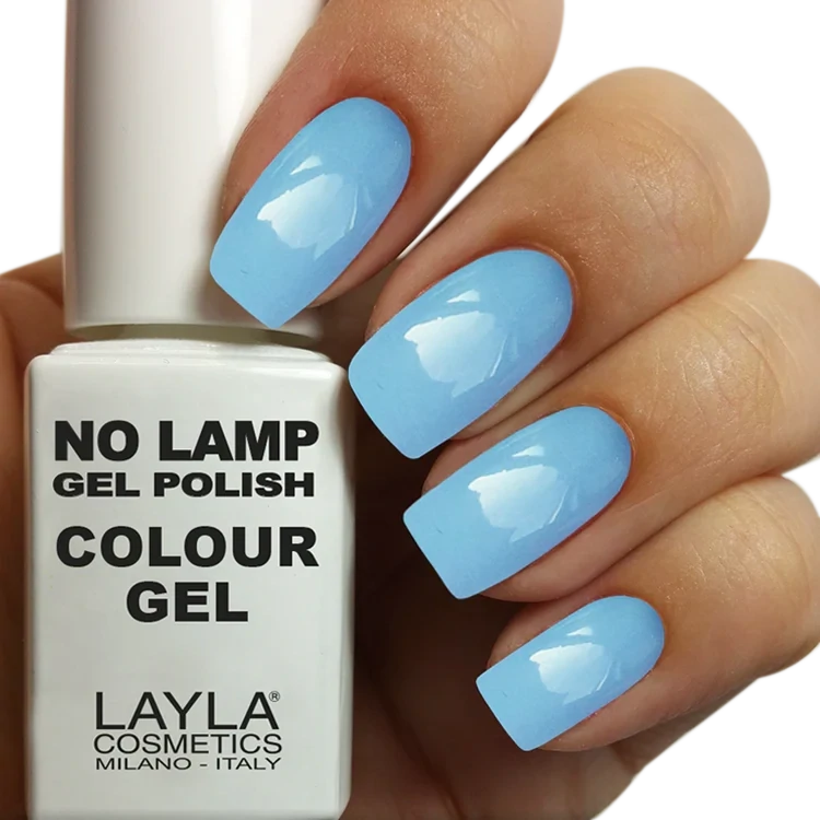 NO LAMP GEL POLISH COLOR Breezy Blue N°18