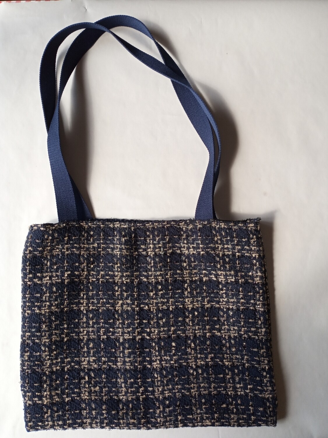 Totebag blauw/ beige
