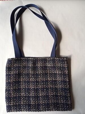 Totebag blauw/ beige