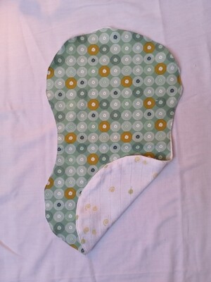 set met slab, snoetenpoetser en spuugdoekje groen/ oker