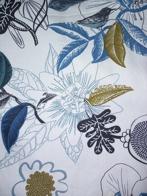 totebag licht beige met bloemen