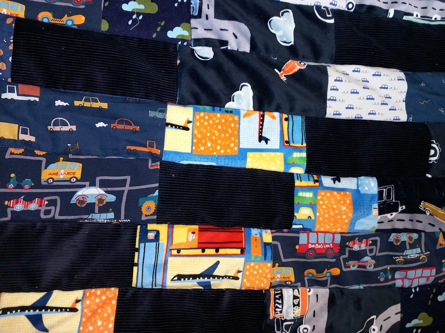 Deken blauw tinten