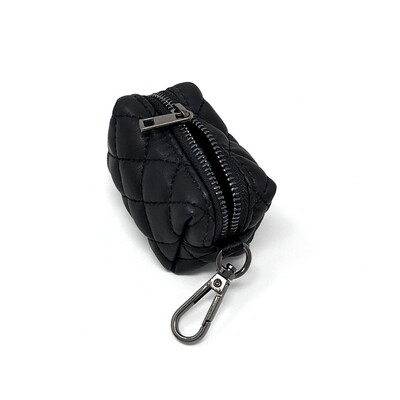 Paris Quilted Black Poo Bag Holder Paris Quilted Black Poo Bag Holder