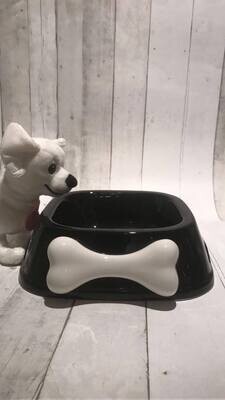 Ceramic Bowl ' BON APPETIT' Black with bone Ceramic Bowl ' BON APPETIT' Black with bone