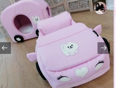 Set voiture+caravan Pink pomeranian Set voiture+caravan Pink pomeranian