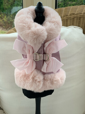 Velvet Harness Pink fur