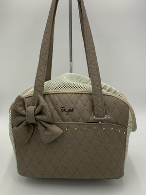 Quilted Taupe life bag with strass