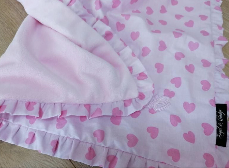 Blanket miss amour Love Pink 50x70cm