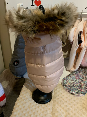 Raincoat I Love My Dog Pink Fur