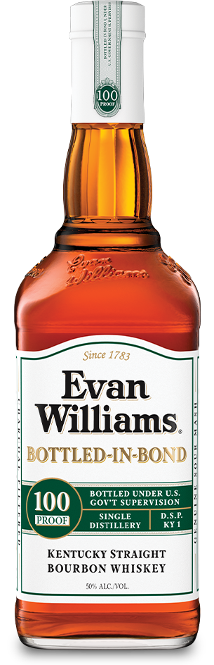 Evan Williams bottled in bond white label