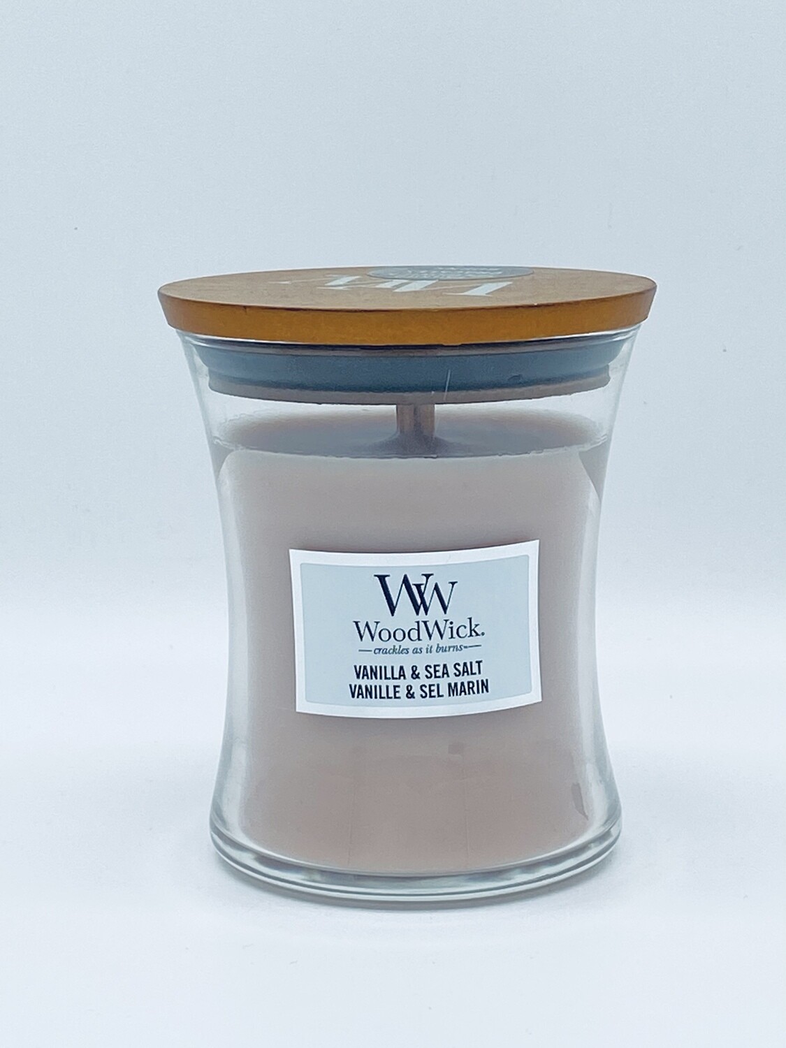 Woodwick medium vanilla and sea salt