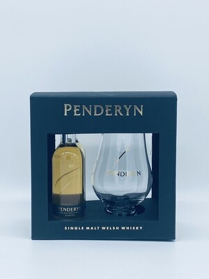 Penderyn Giftpack glass and 2x5cl Penderyn madeira 