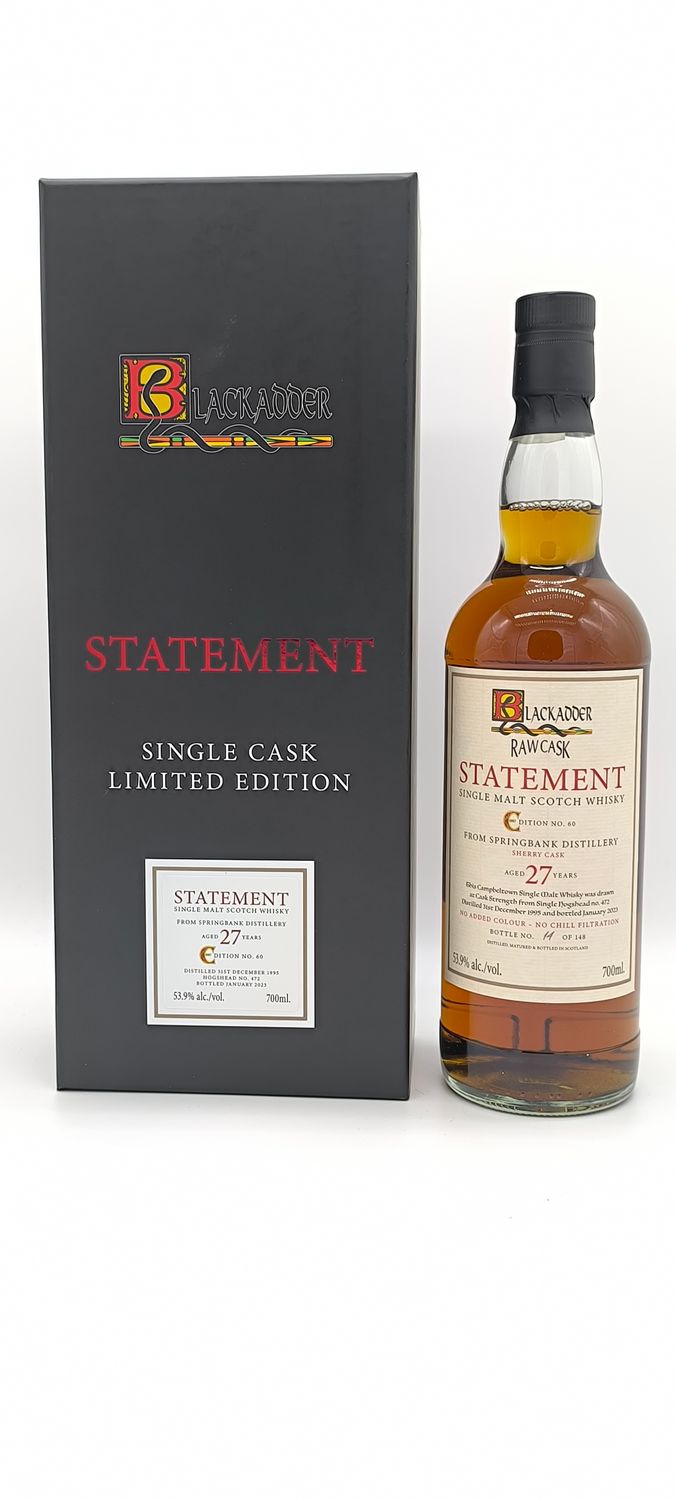 Blackadder Springbank 27y 1995 Statement Edition nr60 53,9%