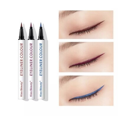 3 Color Long Lasting Waterproof Color Eyeliner Liquid Makeup Cosmetic Beauty Eye Makeup Tool Quick Dry Eye Liner Pen