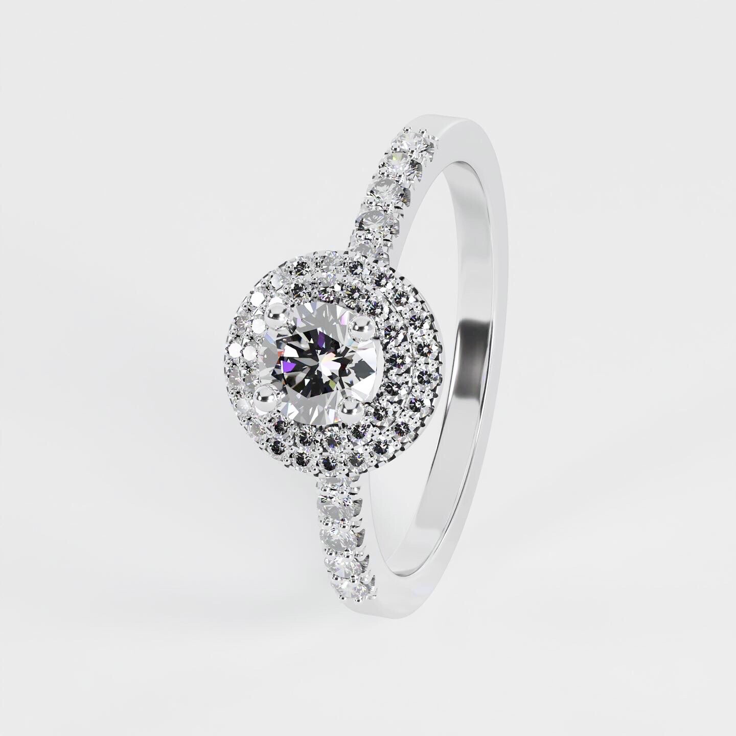 Dubbele Halo 0.30CT + 0.41CT