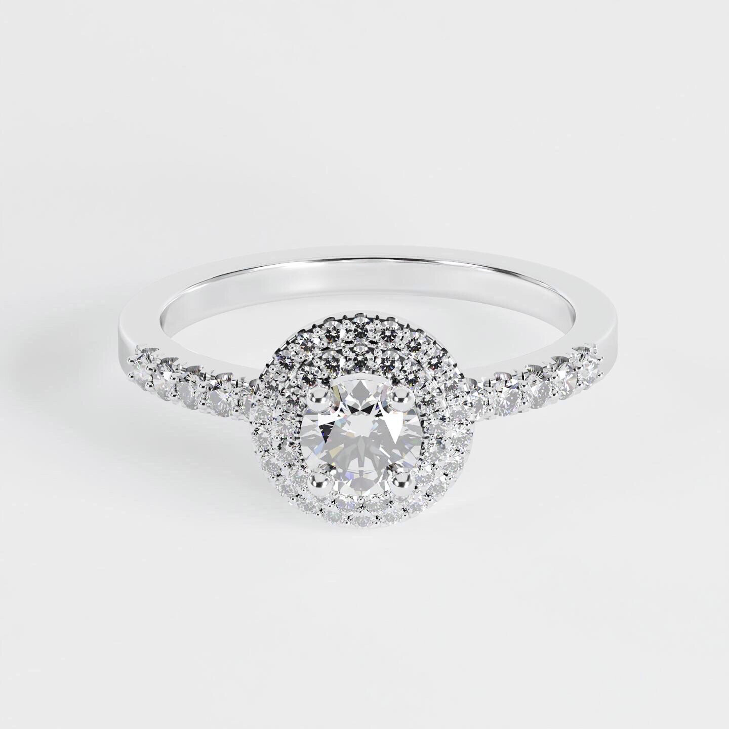 Dubbele Halo 0.30CT + 0.41CT