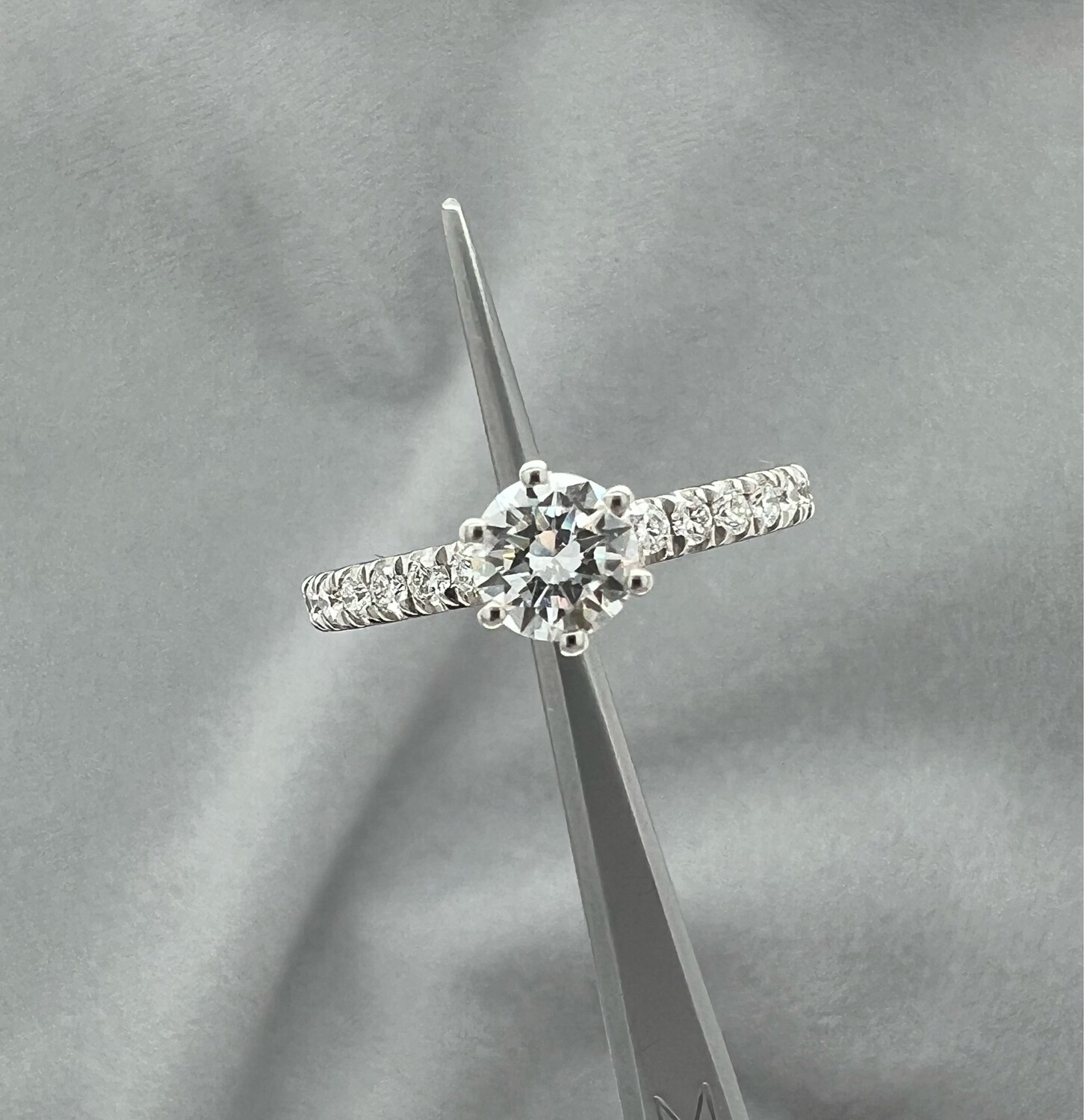 Solitair Pavé 0.51CT + 0.25CT