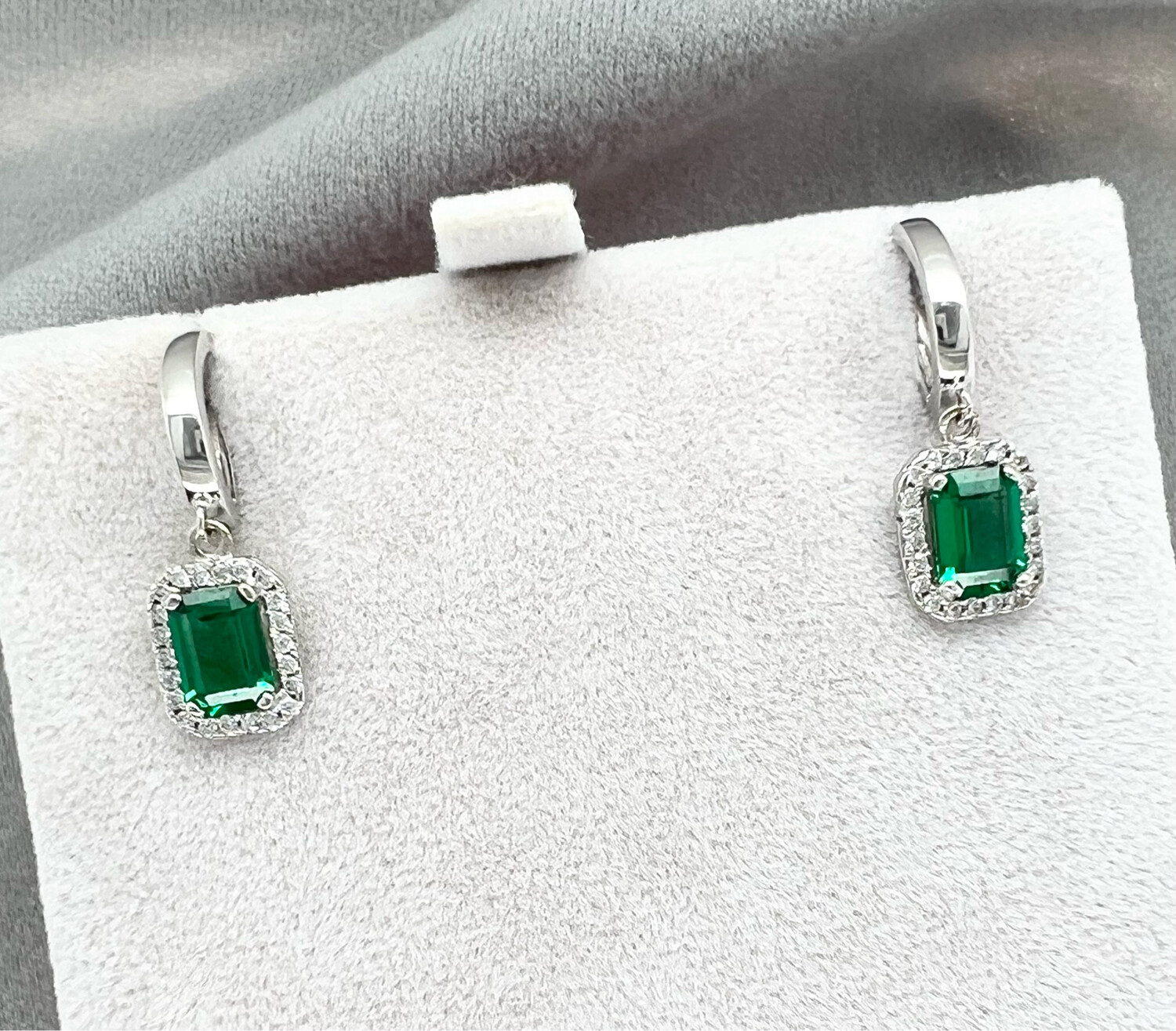 Oorbellen Smaragdgroene Zirconia