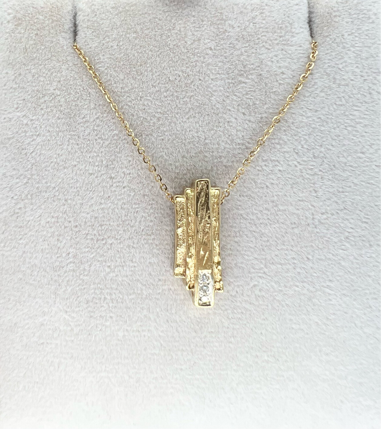 Ketting met diamant 0.02CT