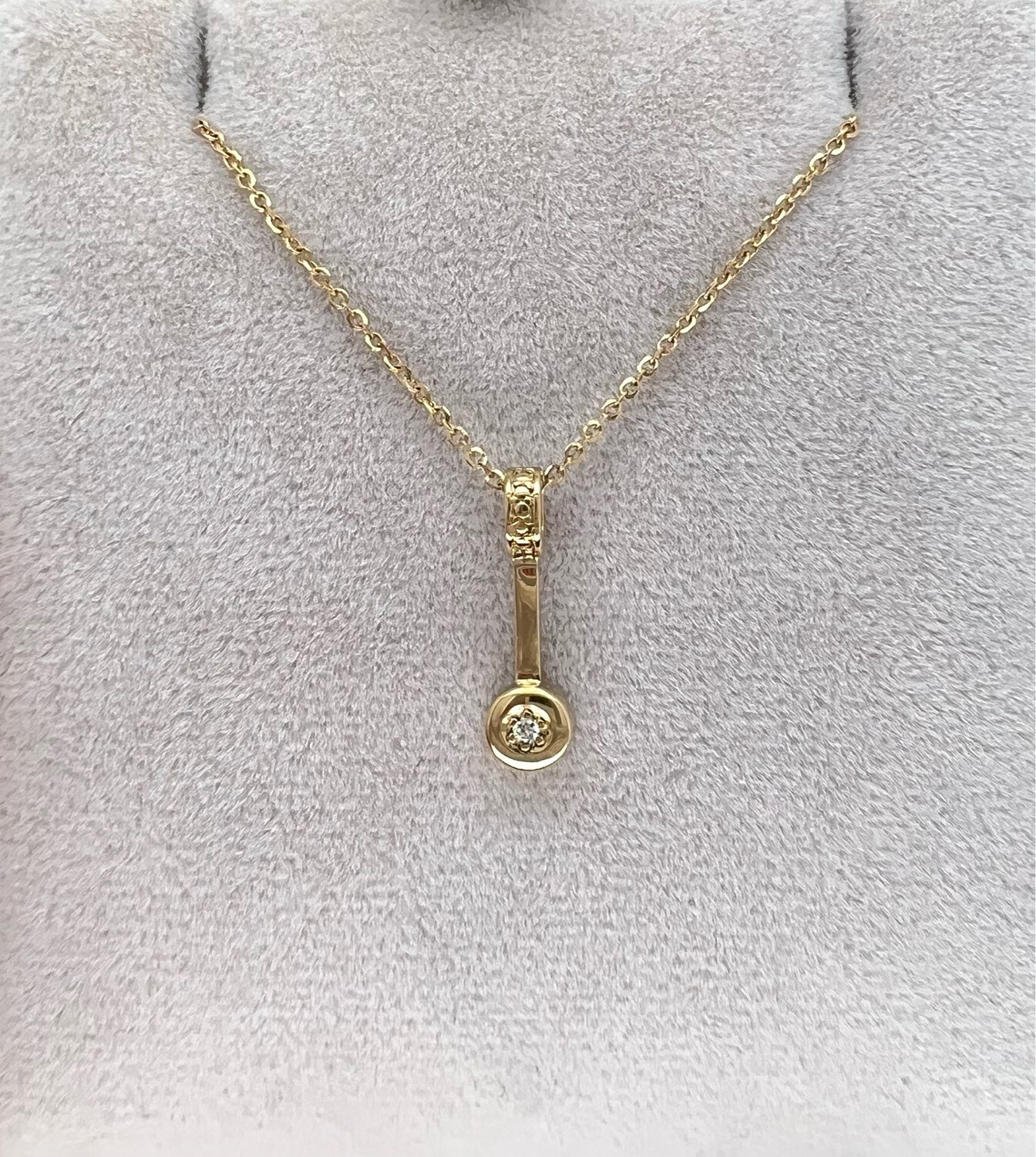 Ketting met diamant 0.01CT