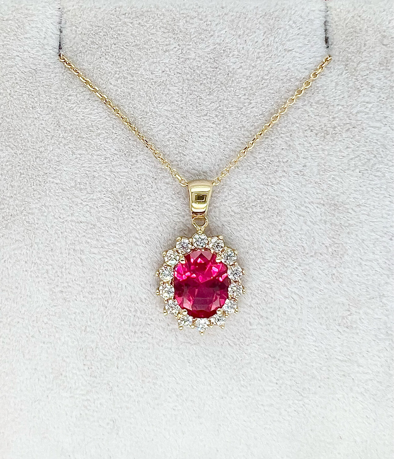 Ketting Robijnrode Zirconia