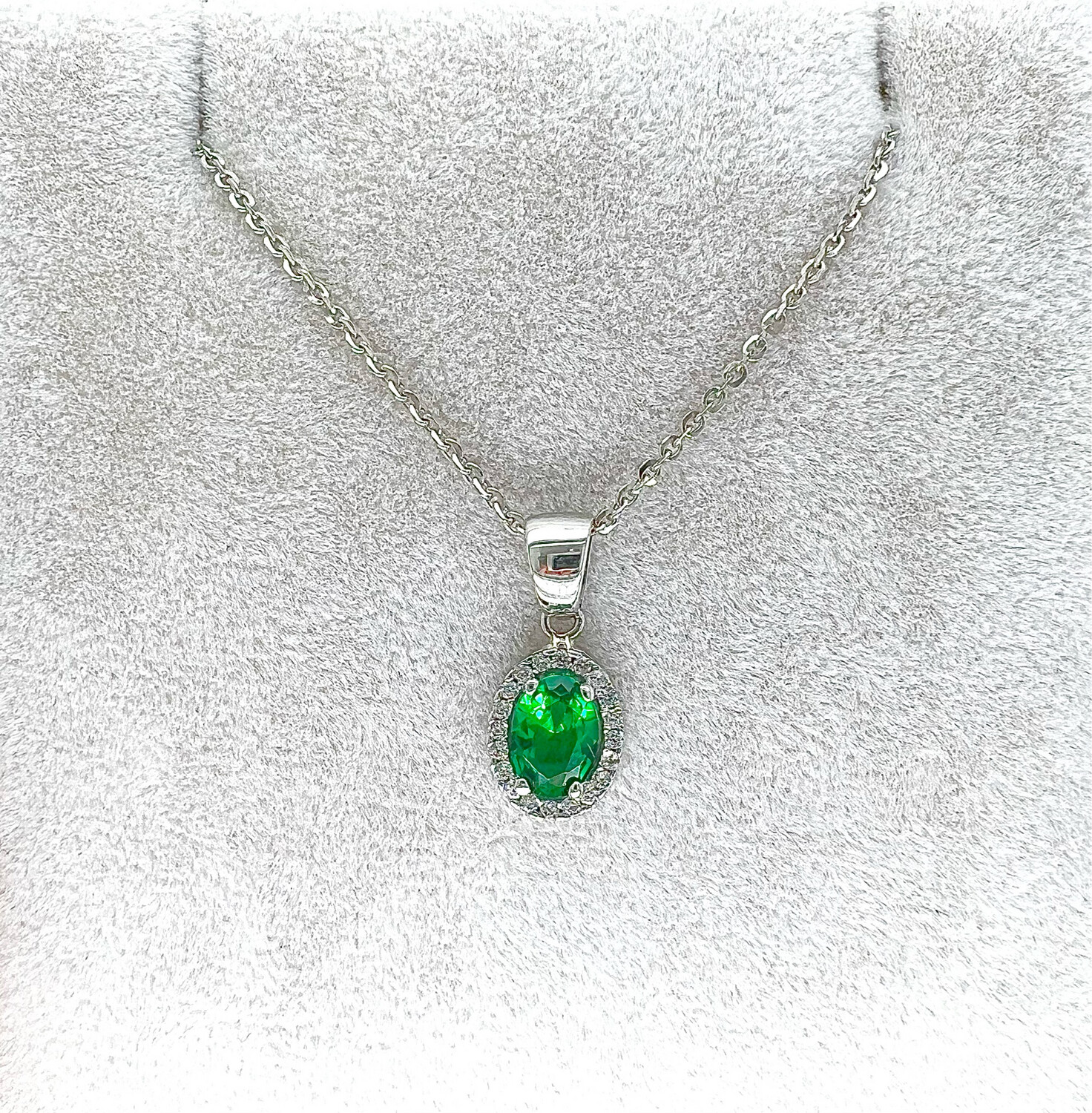 Ketting Smaragdgroene Zirconia