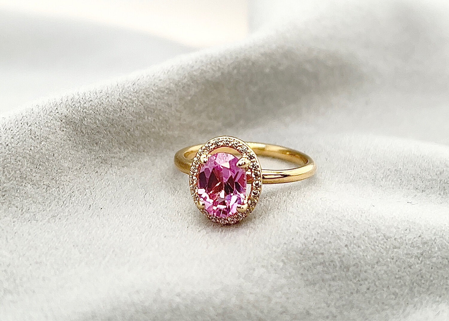Ring met Roze Fluoriet