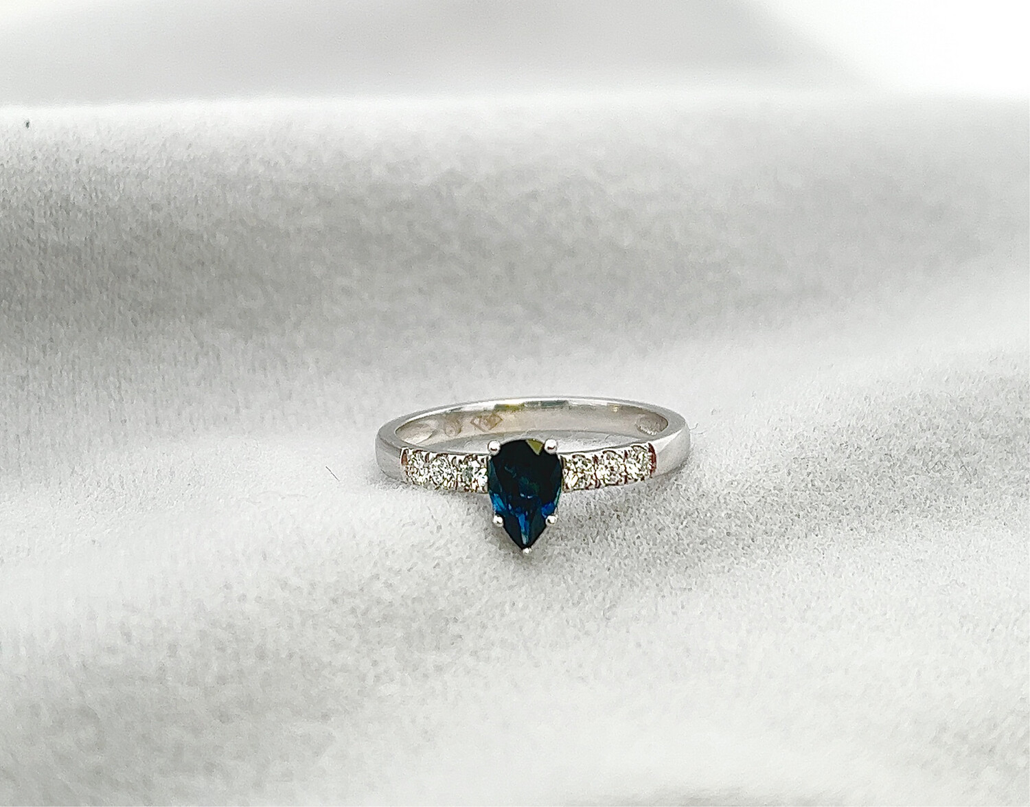 Ring Met Saffier En Diamant