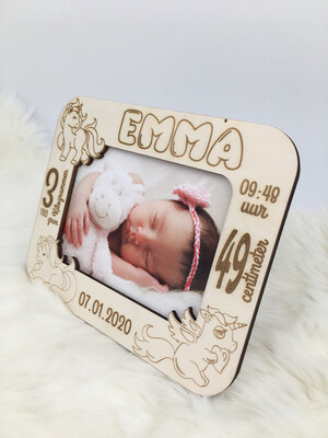 Gepersonaliseerde fotokader Kraamcadeau Meisje. 🎁🖼