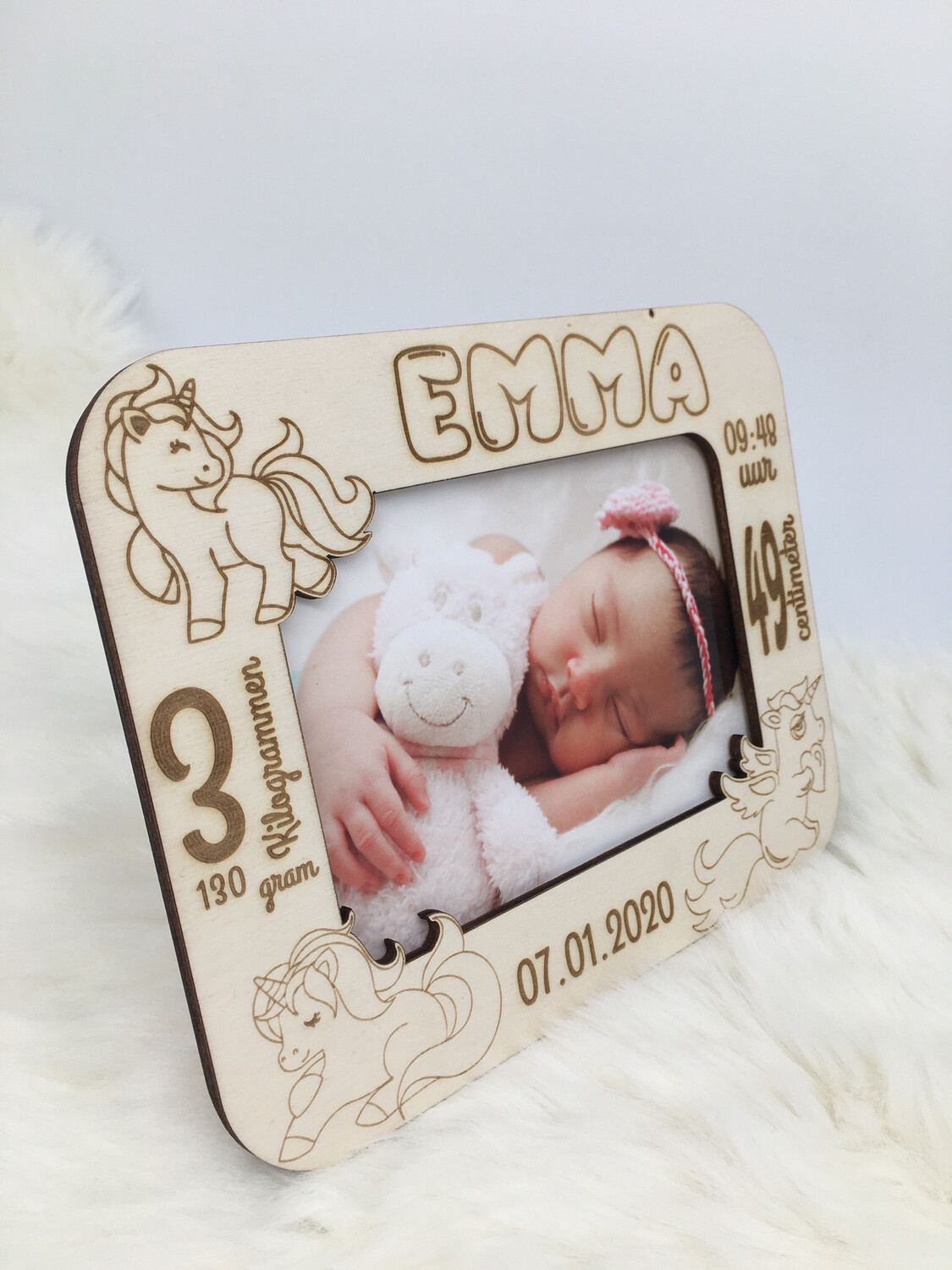 Gepersonaliseerde fotokader Kraamcadeau Meisje. 🎁🖼