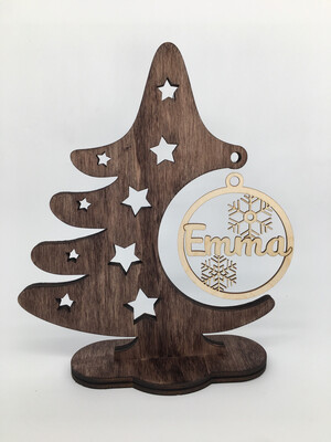 Kerstboom Met Kerstbal En Naam