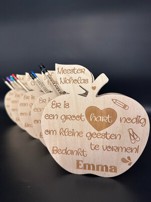  Juf / Meester Cadeau  pen houder 