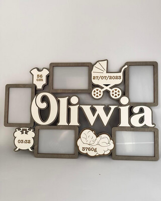 Gepersonaliseerde fotokader voor geboorte Jongens/Meisjes