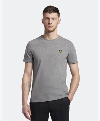 L&S Plain T-shirt Mid Grey Marl S