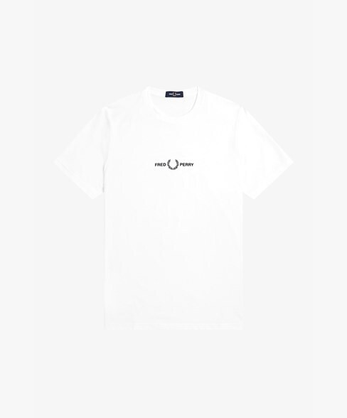 Embroiderd T-shirt Wit L