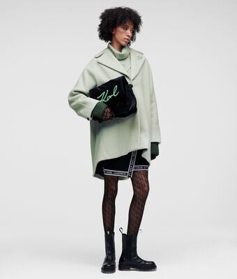 Karl Lagerfeld Wool Coat Pastel Green