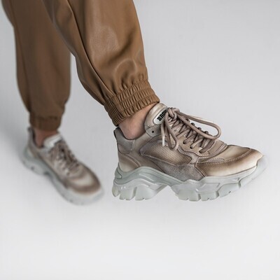 Bronx Tayke-over Sneakers Taupe