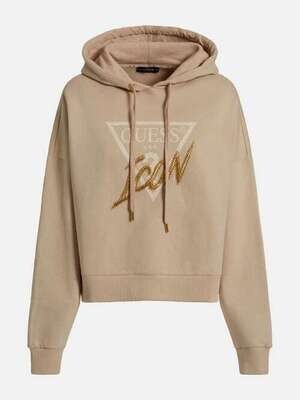 Guess Iconic Hood Sweater Beige