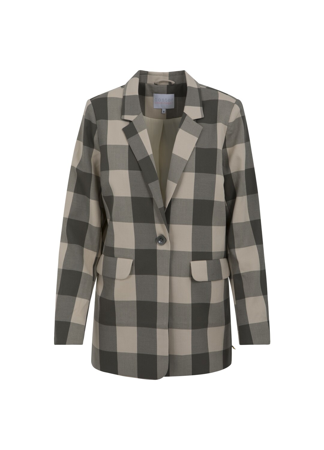 Coster Big Check Blazer Taupe