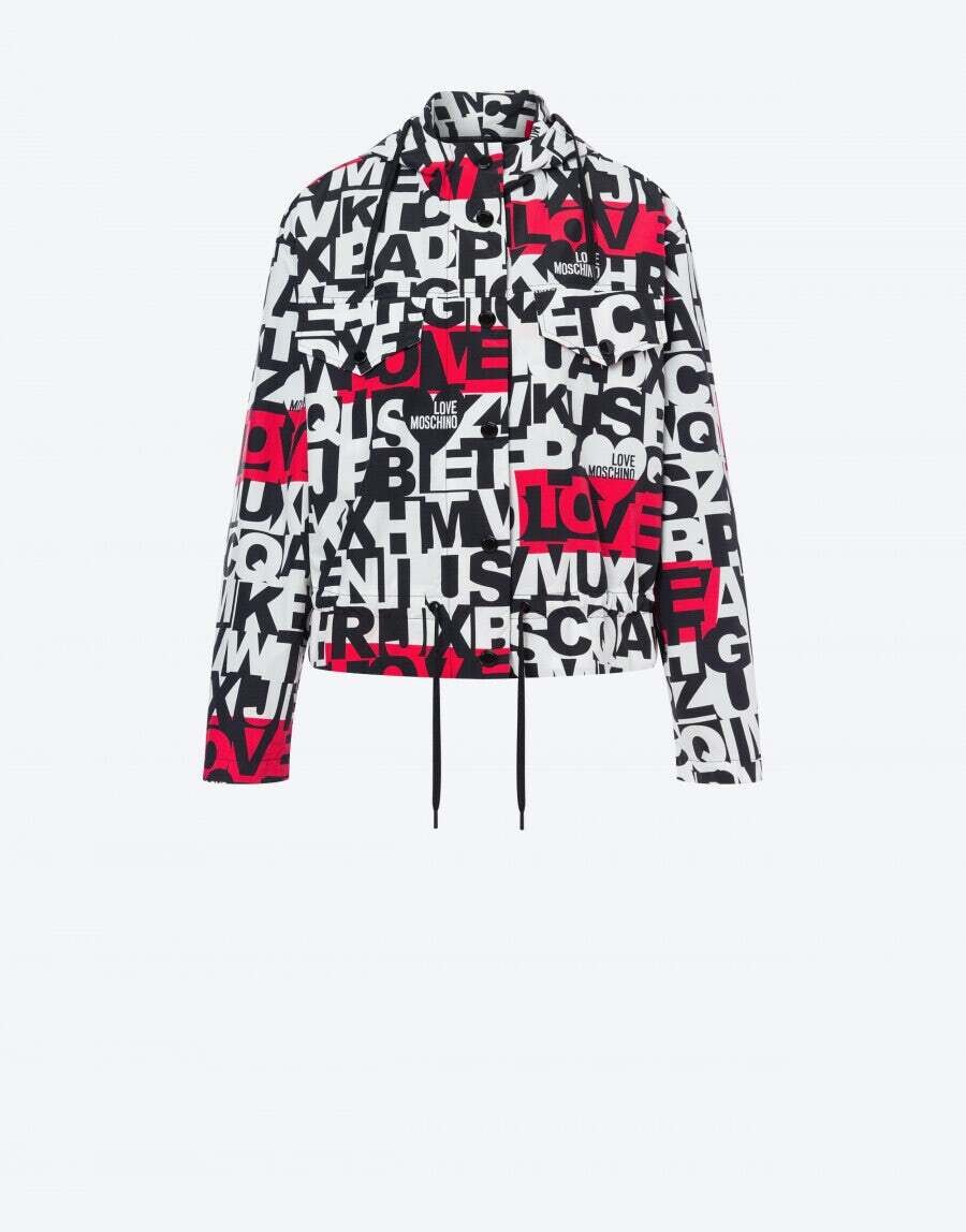 Love Moschino Printed Nylon Jacket