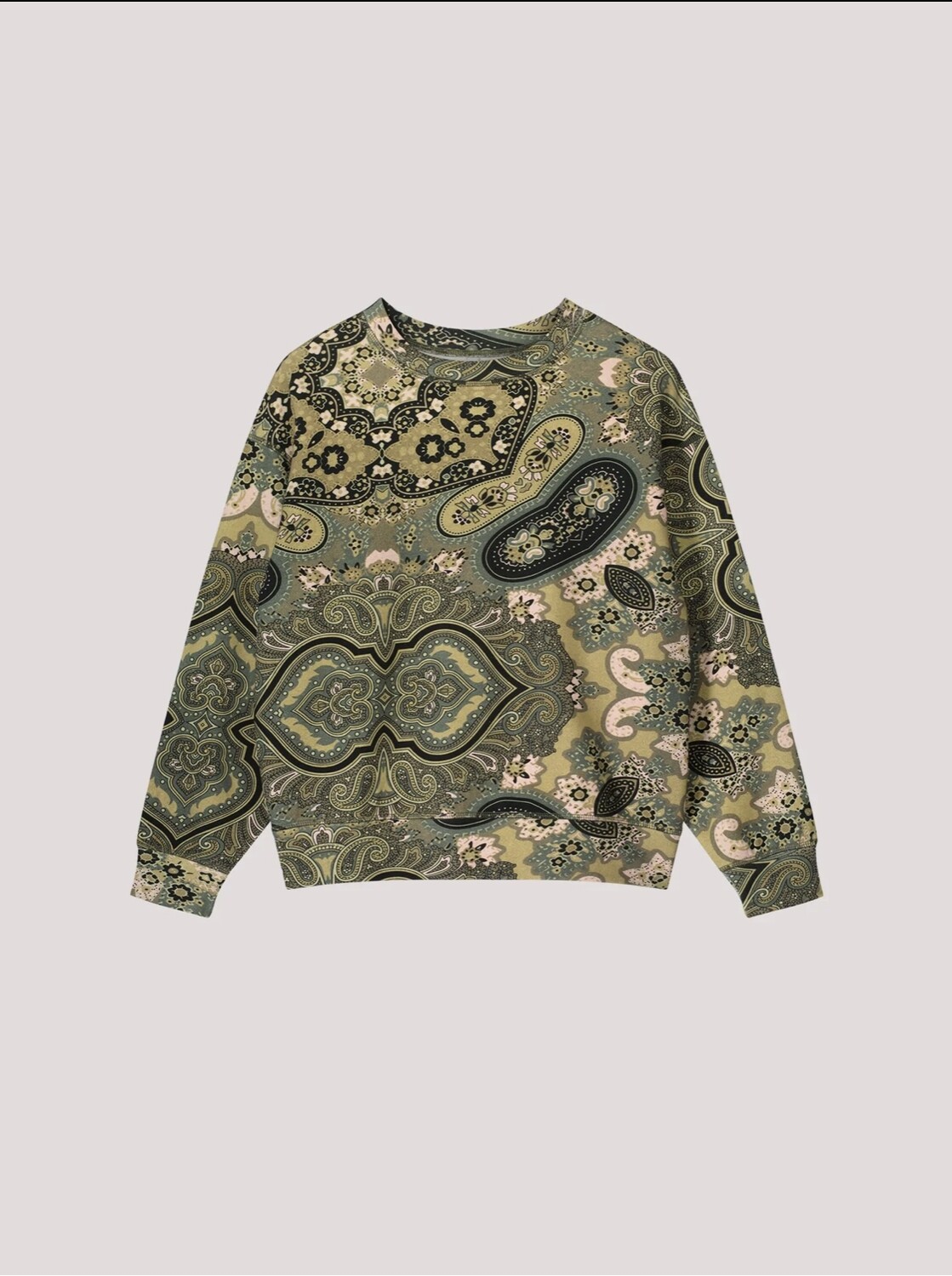 Summum Paisley Sweater Green
