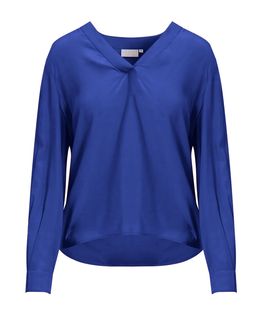 Coster V-neck Blouse Electric Blue