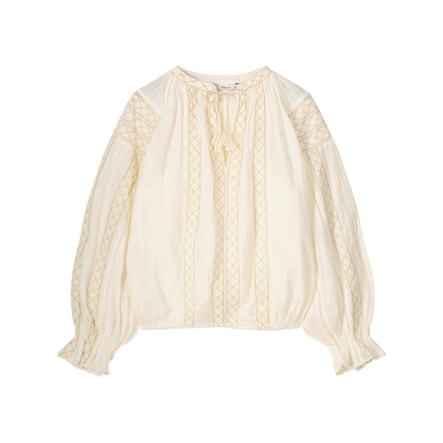 Summum Embroidered Blouse Ivory