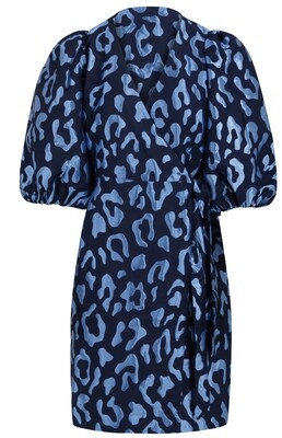 Coster Jacquard Dress Leopard Blue